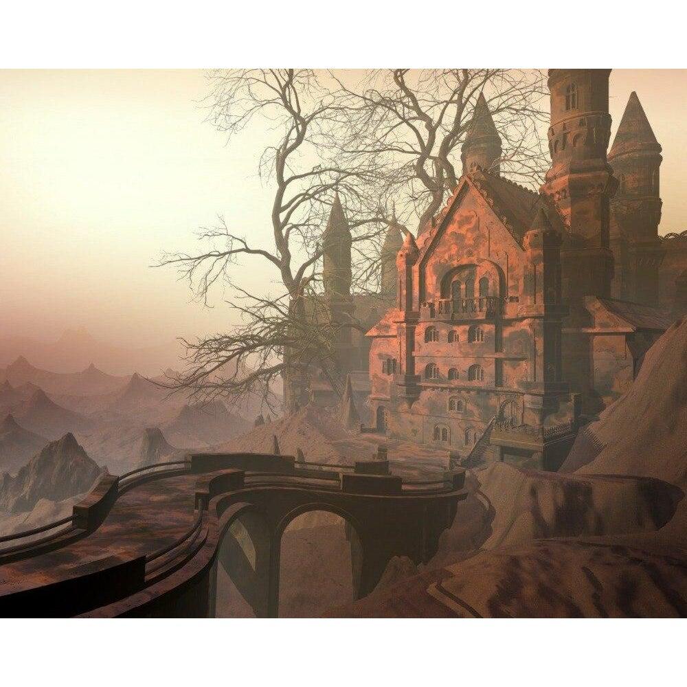 DIY Paint by Number kit for Adults on Canvas-Desert Castle-