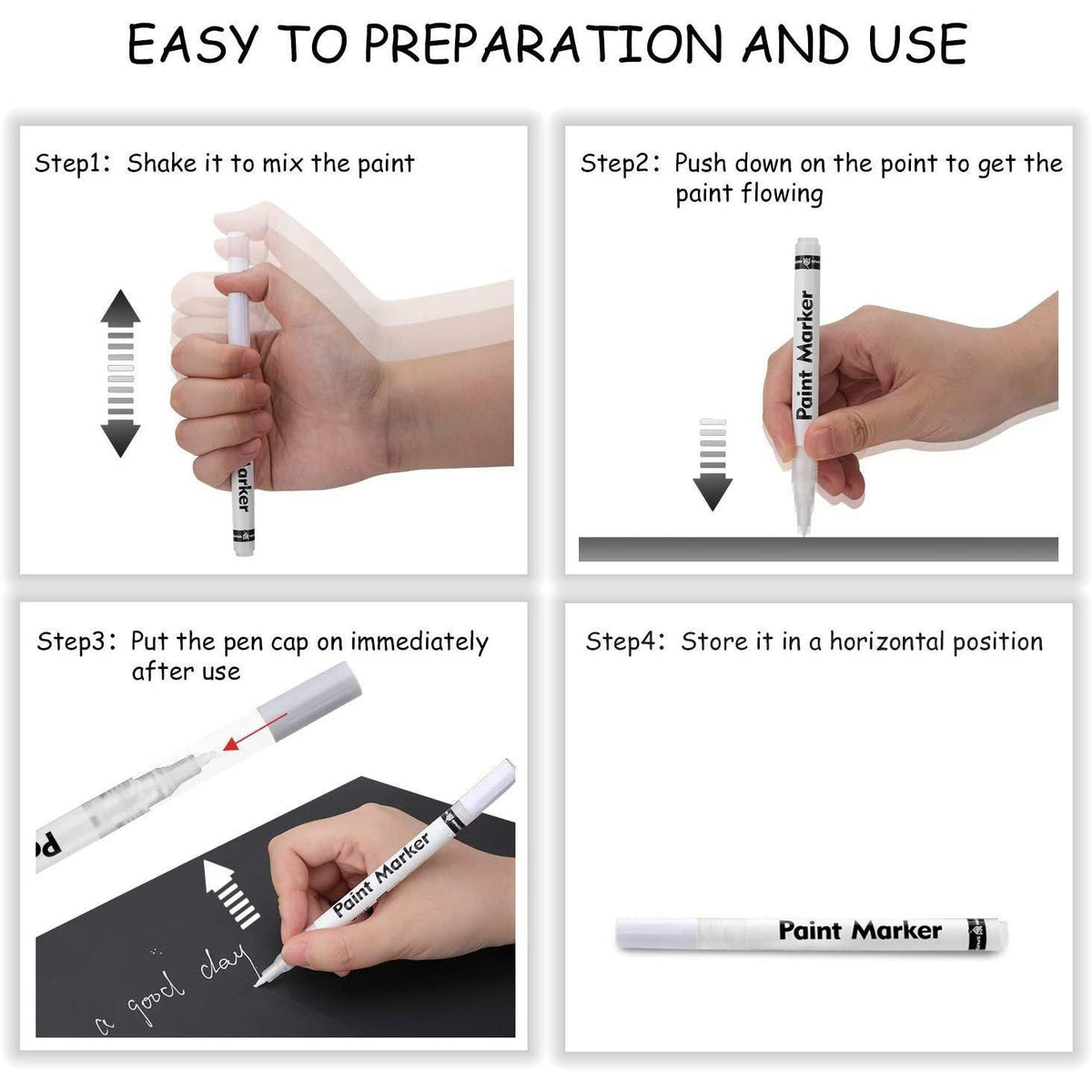 DIY Paint by Number kit for Adults on Canvas-[Ships from USA] 1x White Paint Marker - Fine Tip (.7mm)-