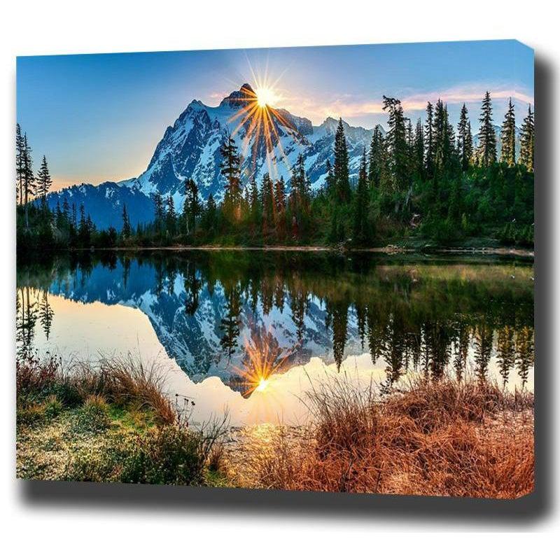 DIY Paint by Number kit for Adults on Canvas-Crystal Mountain-40x50cm (16x20inches)