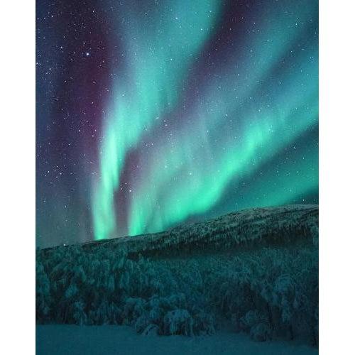DIY Paint by Number kit for Adults on Canvas-Northern Lights-Clean PBN