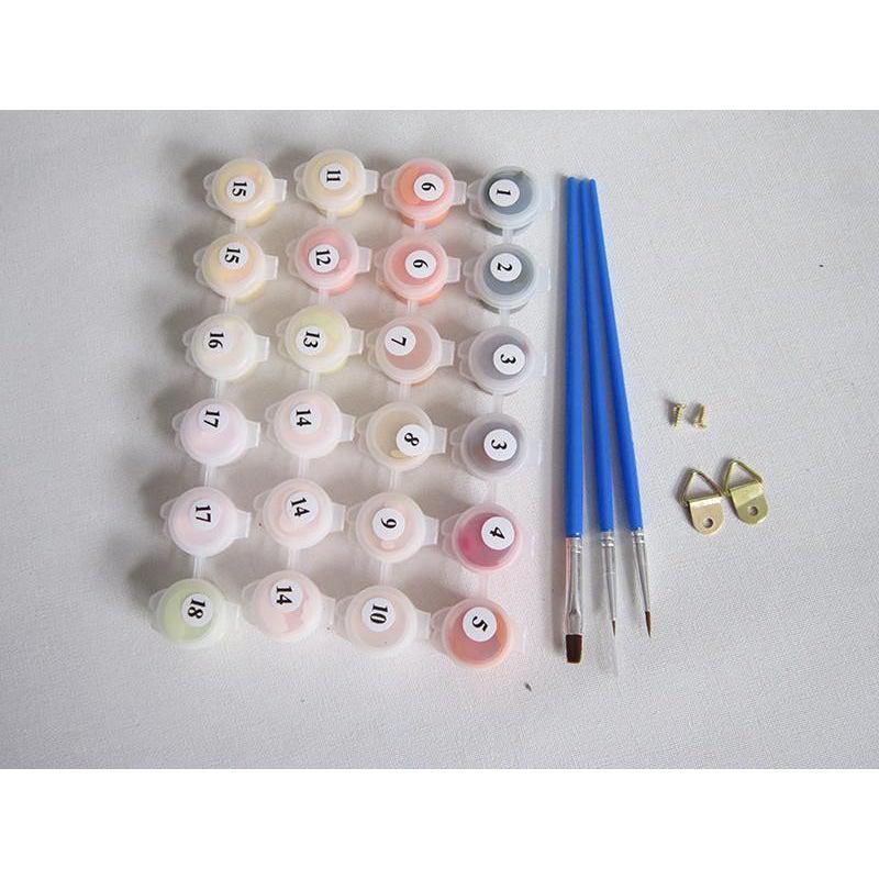 DIY Paint by Number kit for Adults on Canvas-[Ships from USA] Psychedelic Dog-40x50cm (16x20inches)