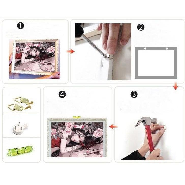 DIY Paint by Number kit for Adults on Canvas-[Ships from USA] Psychedelic Lion-40x50cm (16x20inches)