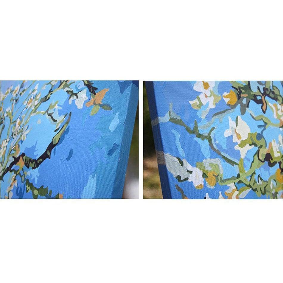 DIY Paint by Number kit for Adults on Canvas-[Ships from USA] Almond Blossoms - Van Gogh-Clean PBN