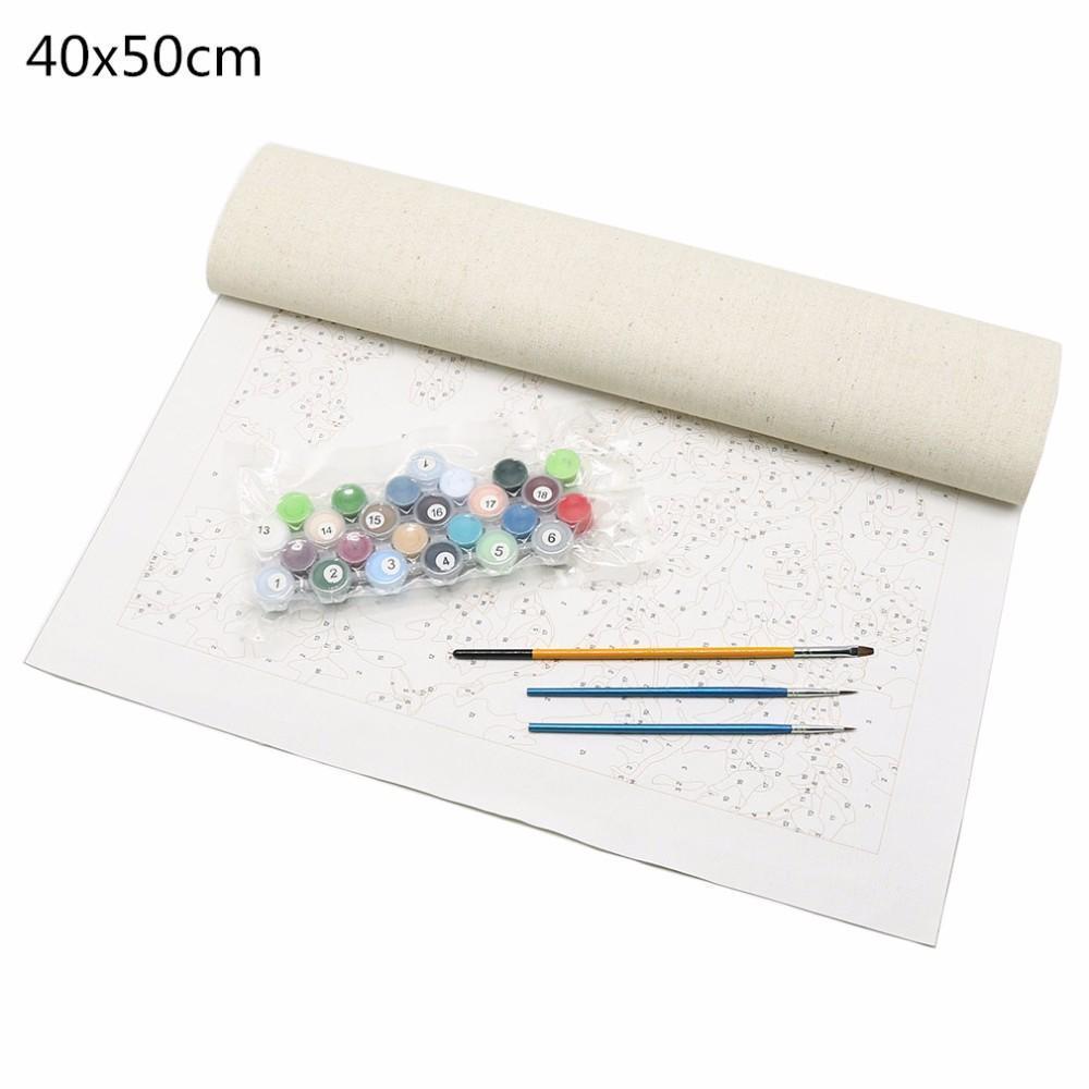 DIY Paint by Number kit for Adults on Canvas-[Ships from USA] Cafe Terrace at Night - Van Gogh-Clean PBN