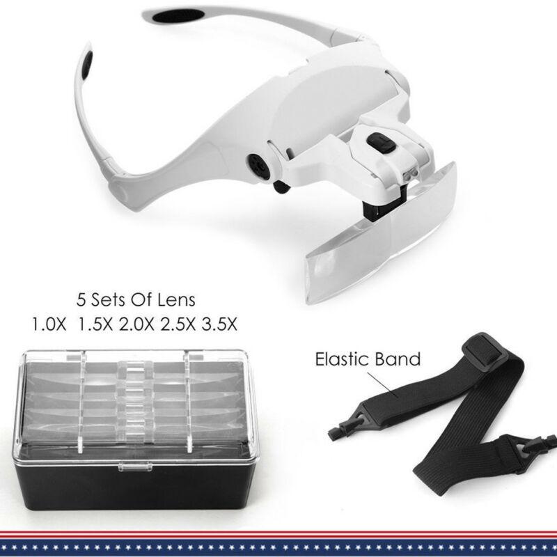 Magnifying glasses with LED lighting 1.0x, 1.5x, 2.0x, 2.5x, 3.5x