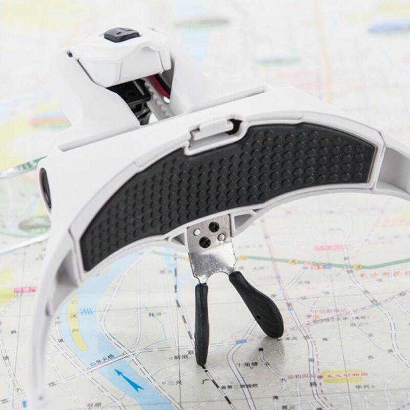 Magnifying Glasses LED Lighted Headband Magnifier Lamp [Ships from USA]