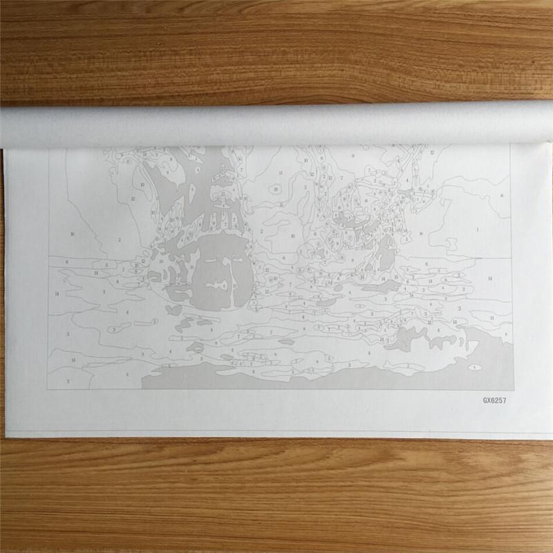 DIY Paint by Number kit for Adults on Canvas-[Ships from USA] Psychedelic Cat-40x50cm (16x20inches)